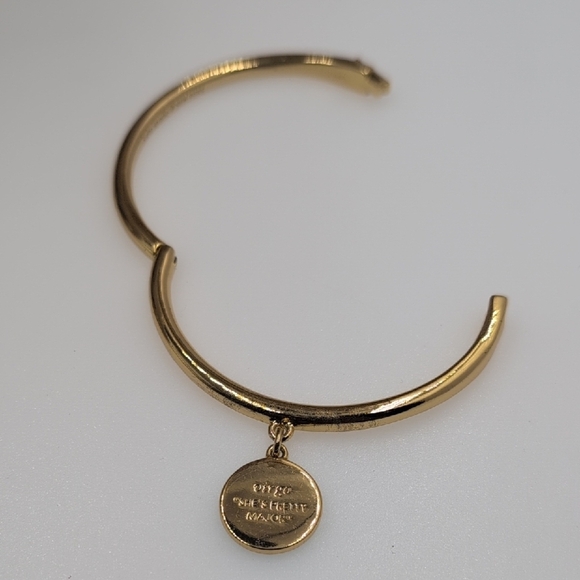 Kate Spade Gold Bangle Turquoise Blue Virgo "She's pretty Major" Horoscope Charm - Picture 6 of 7